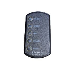 Living Solutions Remote Control Black Wireless Handheld for Tower Pedestal Fans